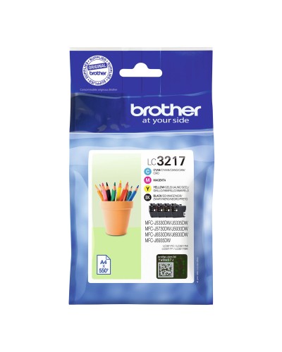 Cartouche d'encre originale Brother LC3217VAL Multicouleur Noir/Cyan/Magenta/Jaune