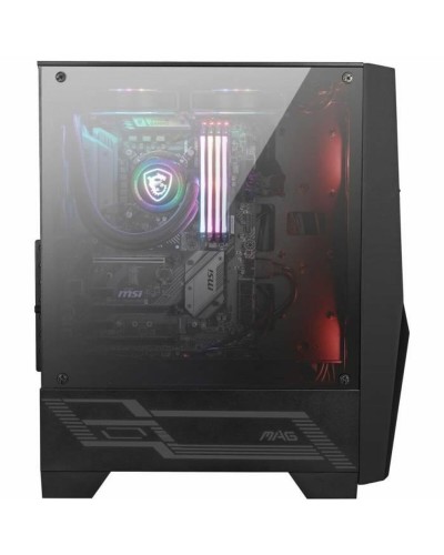 ATX Semi-toren doos MSI MAG FORGE 100M Zwart Paars