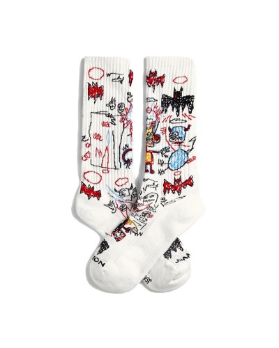 Calzini Jimmy Lion Athletic Basquiat Batman Bianco