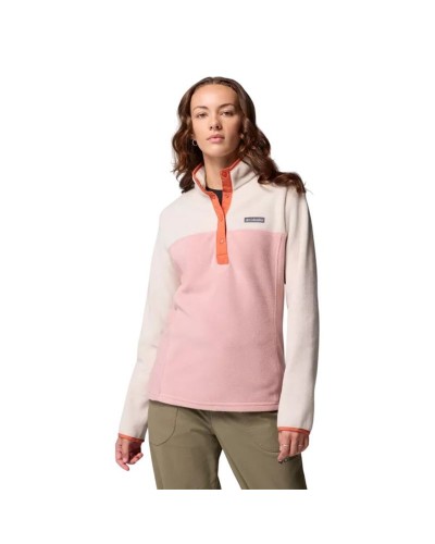 Maglia in Pile Columbia Benton Springs™ 1/2 Snap Salmone Donna