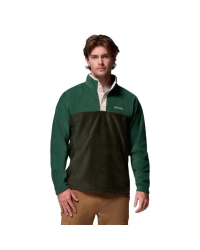 Fleece-vuori Columbia Sns Mountain™ Half Snap Oliivi Miehet