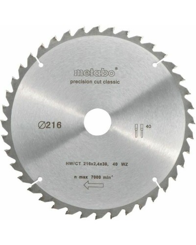 Snijschijf Metabo 628060000 Cirkelzaag Ø 216 mm