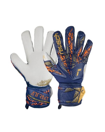 Guanti da Portiere Reusch Attrakt Grip Blu Marino Adulti