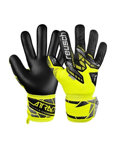Guanti da Portiere Reusch Attrakt Silver safe Giallo Nero Adulti