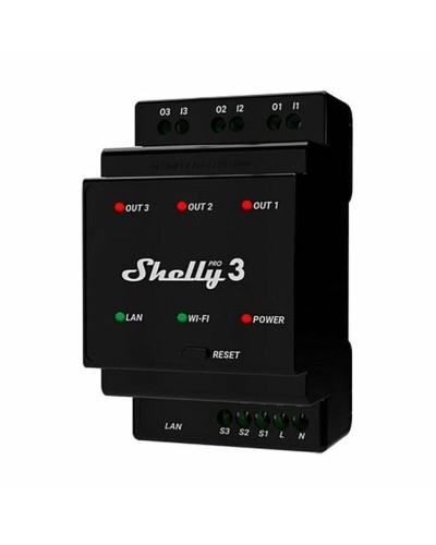 Shelly Relé Wi-Fi LAN BT DIN PRO 3