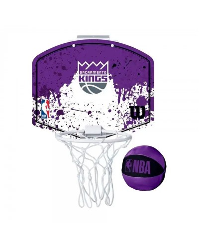 Basketballkorb Wilson NBA Team Mini Hoop Kings Schwarz