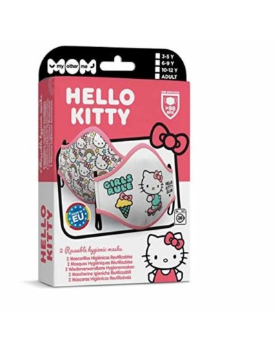 Masque en tissu hygiénique réutilisable Hello Kitty Adultes ( 2 uds)