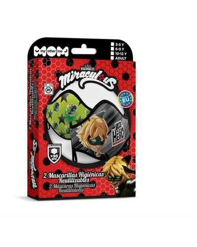 Hygienic Reusable Fabric Mask My Other Me Cat Noire Premium 10-12 Years