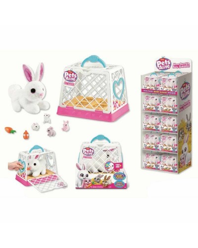 Fluffy toy Zuru White Plush Rabbit (2 Pieces) (2 Units)