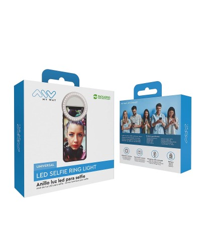 Oplaadbaar Selfie ringlampje Muvit MWCHL0007 Wit