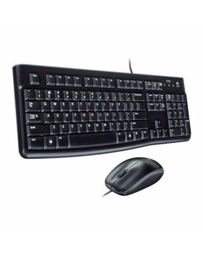 Teclado y Ratón Óptico Logitech MK120 Negro Español Qwerty Español