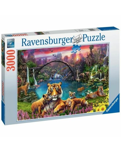 Puzzel Ravensburger Tigers in the lagoon 3000 Onderdelen