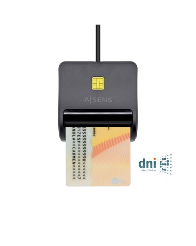 Lector de Tarjetas DNI/SIP Aisens ASCR-SN01-BK Negro