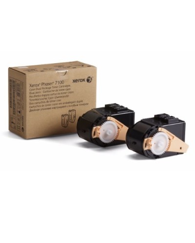 XEROX PH 7100 CYAN TONER DUAL PACK