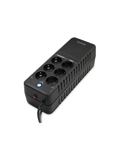 ATLANTIS A03-PS1000 Workstation UPS 1000VA (500W) Stepwave Off-Line 200-243Vac 6 Schuko Outlets (3 Backup, 3 Surge)