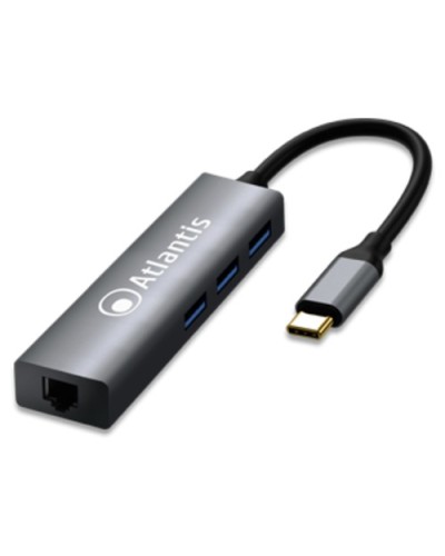 ATLANTIS A04-TC_LAN+HB USB-C to LAN + 3-Port USB 3.0 Adapter