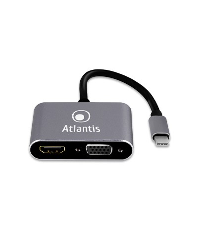 ATLANTIS A04-TC_HD+V+PD USB-C to HDMI + VGA + PD + USB 3.0 Adapter