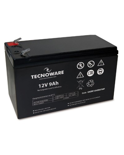TECNOWARE 12V 9.0Ah BATTERY FASTON 6.3MM EACPE12V09ATWP