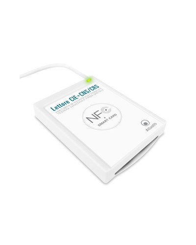 ATLANTIS P005-CIED331C CIE 3.0 + SMART CARD USB NFC Reader for Italian Electronic Identity Card CIE 3.0 CNS/CRS/TS