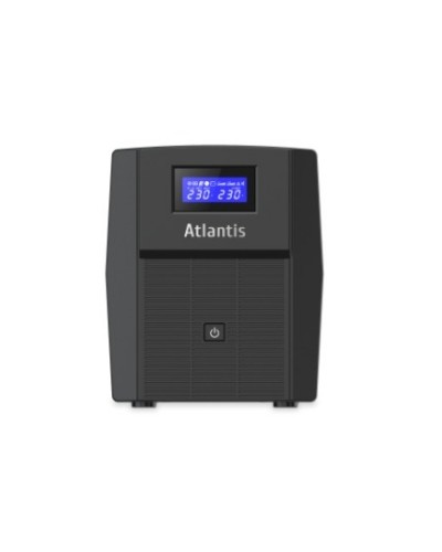 UPS ATLANTIS A03-HP2003 1500VA (900W) Sinewave Line Interactive 2x12V-9Ah Display LCD e LED stato UPS USB-HID 3xIEC 2xSchuko