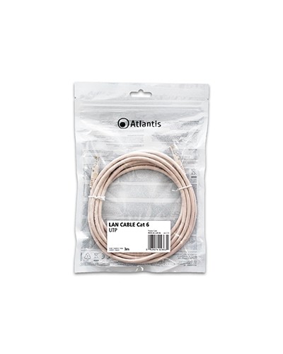 Atlantis Cat 6 Network Cable: 3m Cat-6 UTP Patch Cord P019-LN_6-U-3A