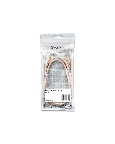 Atlantis Cat 6 Network Cable: Cat-6 UTP Patch Cord 0.5m P019-LN_6-U-0A