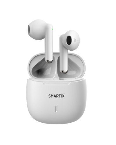 ATLANTIS SMARTIX TWS SM60-FI9-W BT v5.3 Earphones Charging Case with 300mA Battery Bank - White