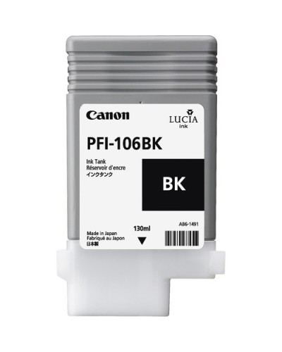 INK TANK BLACK PFI-106BK SINGLE (130ml) for IPF 6xx0 iPF 6400SE Series
