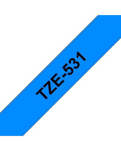 BROTHER TZe-531 12mm (8m) Black on Blue Laminated Tape