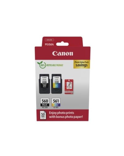 CANON PG-560/CL-561 Multipack Ink Cartridge Blister - Black PG-560 + Colour CL-561 - TS5350i - 3713C008