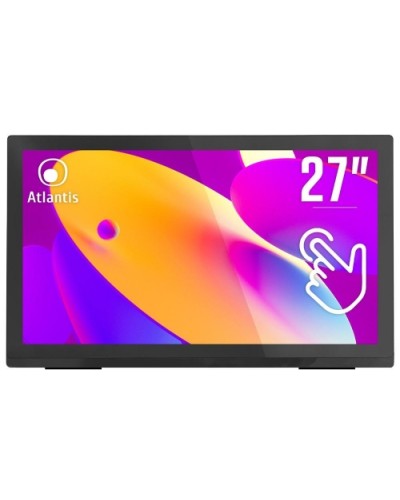 ATLANTIS TOUCH LED MONITOR 27" Wide A05-T27A-VHDM 1920x1080 8ms 1000:1 2x2W Speakers VGA HDMI DP 10-Point Touch VESA