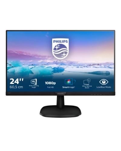 PHILIPS LED Monitor 23.8" Wide 243V7QJABF/00 IPS 1920x1080 250cd/m² 1000:1 (200,000,000:1) 2x2W Speakers VGA HDMI DP BORDERLESS