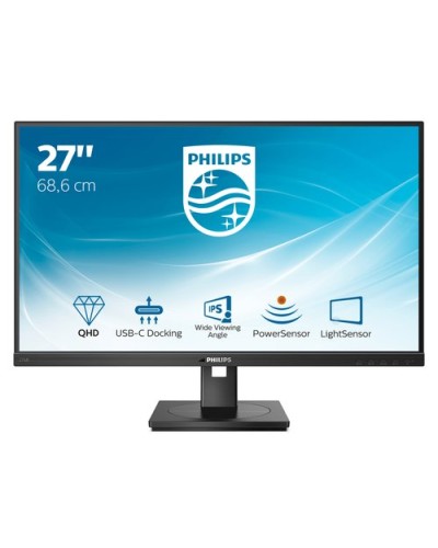 PHILIPS LED Monitor 27" Wide 2K 276B1/00, 2560x1440, 4ms, 300cd/m², 50.000.000:1, 2x2W Speakers, Pivot, Height Adjustable, HDMI,