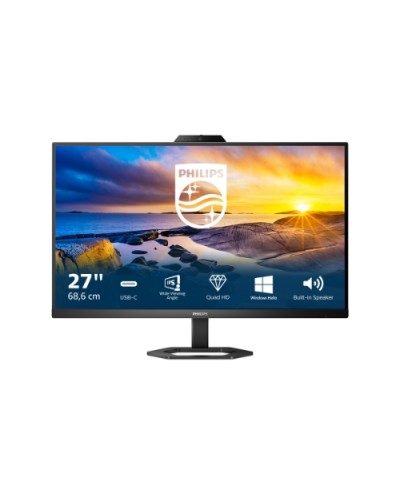 PHILIPS LED Monitor 27" Wide 27E1N5600HE/00 IPS 2560x1440 300cd/m² 1000:1 2x3W Speakers Webcam Pivot Height Adj. HDMI DP USB-C D
