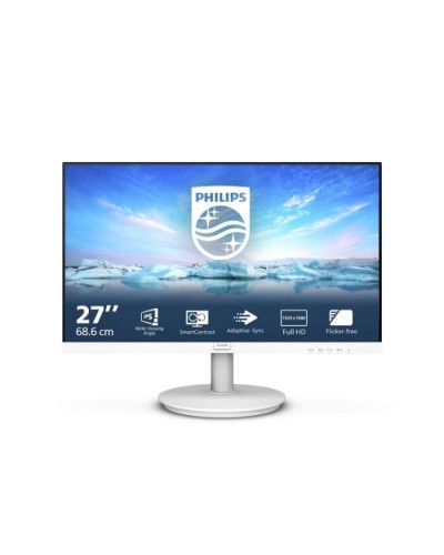 Philips LED Monitor 27" Wide 271V8AW/00 IPS 1920x1080 250cd/m² 1300:1 Mega Infinity DCR 2x2W Speakers VGA HDMI White