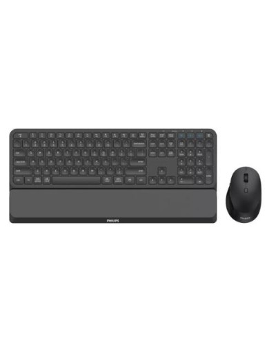 PHILIPS SPT6607B/34 WIRELESS KEYBOARD AND MOUSE COMBO Detachable Wrist Rest Black