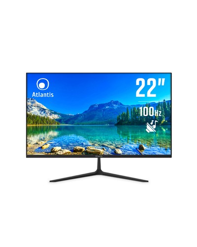 MONITOR ATLANTIS LED 21,5" Wide A05-HE22VF-VHM VA 100HZ 1920x1080 5ms 250±15cd/m² 3.000:1 2x2W MM VESA VGA HDMI Black