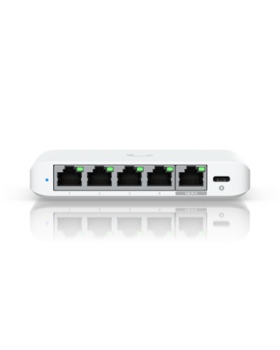 UBIQUITI USW-Flex-2.5G-5 Switch 5-Port 2.5GbE PoE+ Gigabit with 1 PoE++ Input Port L2