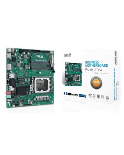 ASUS PRIME H610T D4-CSM Motherboard - LGA 1700, DDR4, HDMI+DP, PCIe, M.2, Mini-ITX