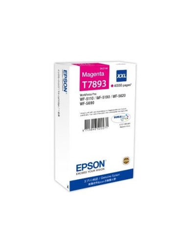 EPSON C13T789340 Magenta Ink Cartridge (XXL) - WF-5110DW WF-5190DW WF-5620DWF WF-5690DWF