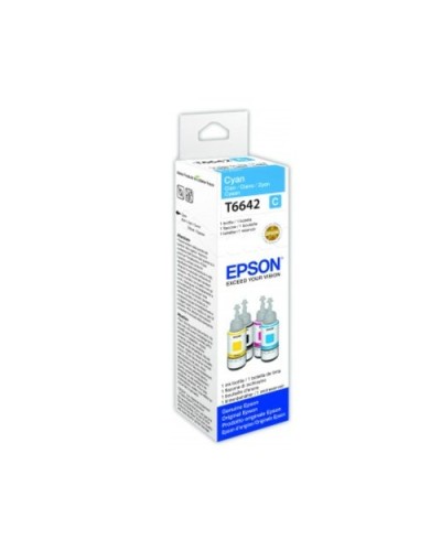 EPSON C13T664240 Cyan Ink Bottle 70ml for EcoTank L300 L355 L555 ET-2500 ET-2550 ET-2600 ET-2650 ET-4500 ET-14000 ET-16500