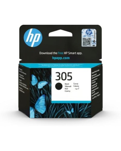 HP 3YM61AE No. 305 Black Ink Cartridge - DeskJet 2710 2720 Envy 6432 Series