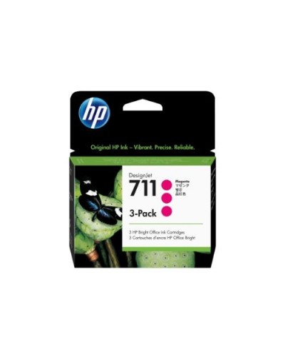 HP CZ135A No.711 Magenta Ink Cartridge 3x29ML for DesignJet T100 T120 T120 ePrinter T125 T130 T520 T520 ePrinter T525 T530