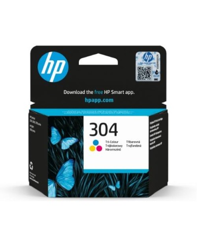 HP 304 Tri-Color Ink Cartridge N9K05AE - Deskjet 2620 3720 3730 5030 2630 3762