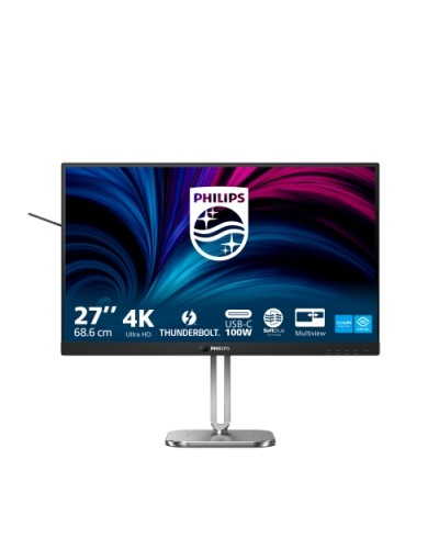 Philips LED Monitor 27" Wide 27B2U6903/00 IPS 4K 4ms 350cd/m² 1000:1 2x3W Speakers Height Adjust Pivot 2HDMI DP USB-C Docking