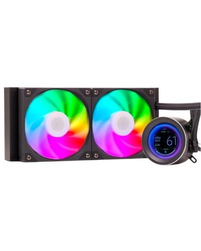 ITEK "ARCTIC SPHERE LCD 240" 240mm Liquid Cooler - 2.8" LCD + SW, PWM FAN, Universal Socket - ITLCASL240