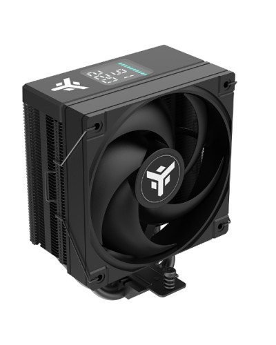 ITEK "ICY-4HAT" CPU Air Cooler - 180W TDP, 4 Heat Pipes, 12cm ARGB Fan, Digital Temperature Display + Controller - Universal Soc
