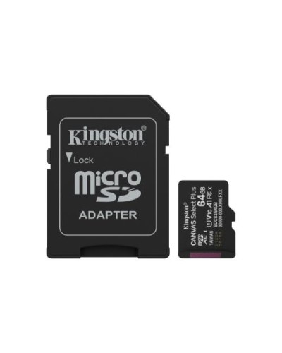 Kingston 64GB Canvas Select Plus MicroSD Card with Adapter