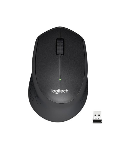 LOGITECH Wireless Mouse M330 SILENT PLUS USB 1000 dpi 3 BUTTONS 2.4 GHz BLACK 910-004909
