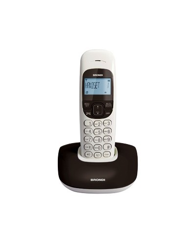 BRONDI NICE 10273210 Cordless Phone Black/White ECO DECT Backlit Alphanumeric Display